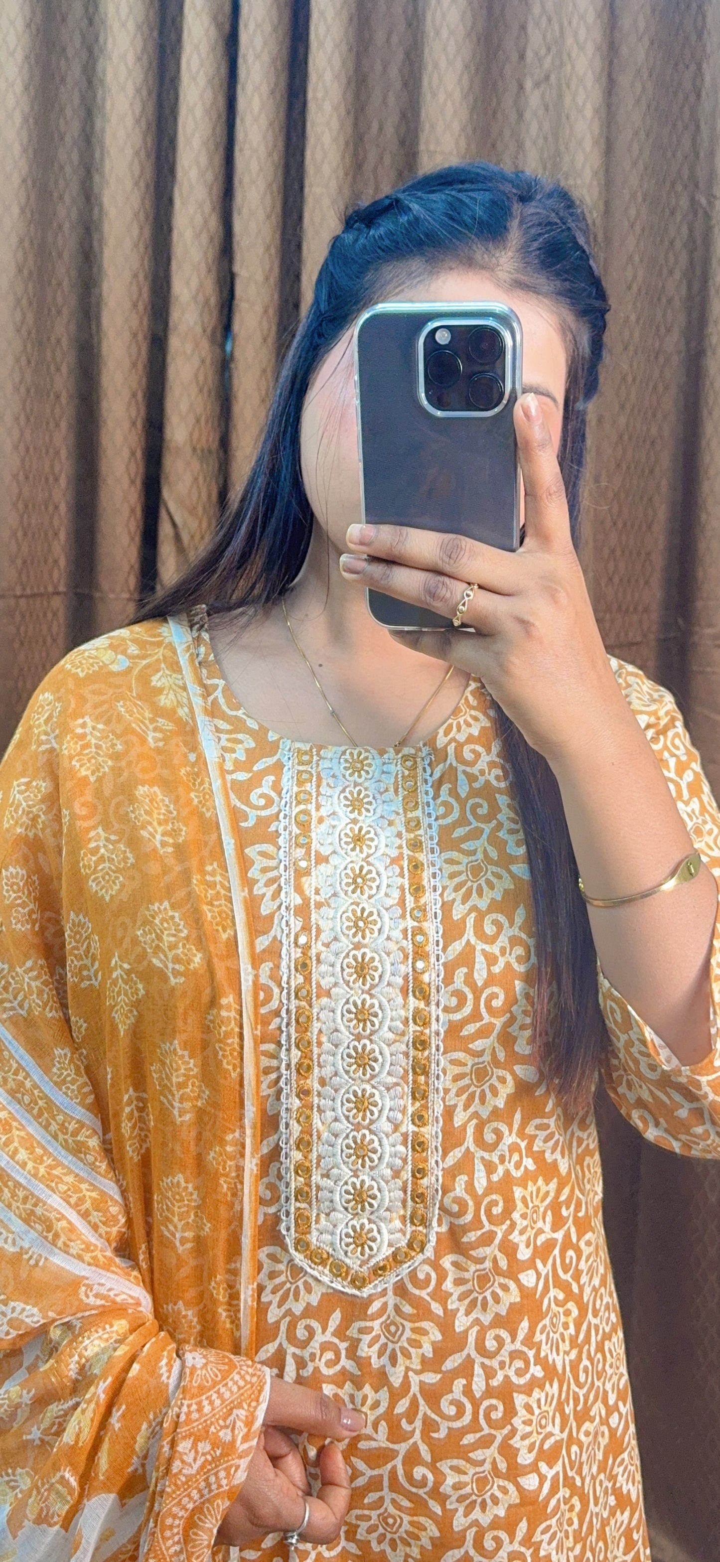 Printed cotton suit set