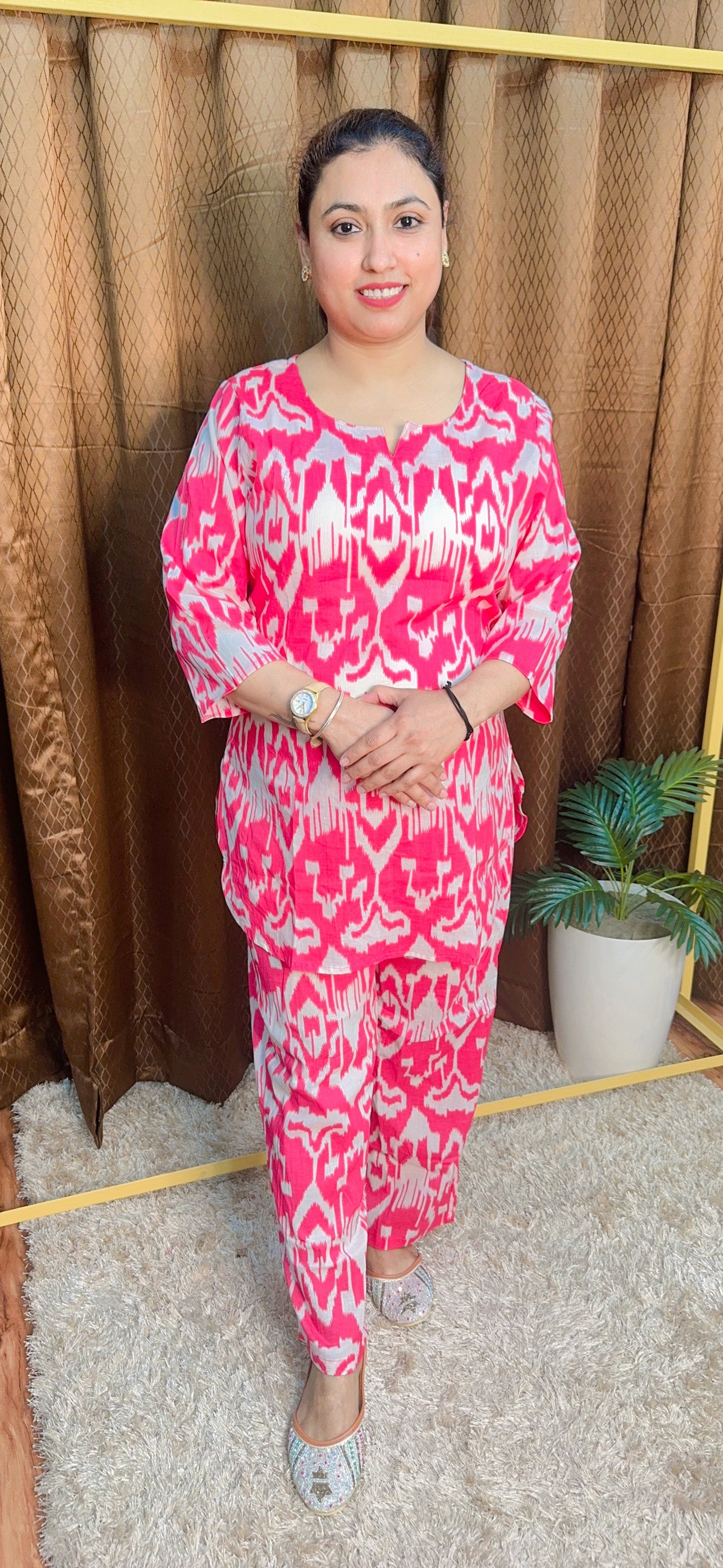 Digital Printed Pure Cotton Cord Set