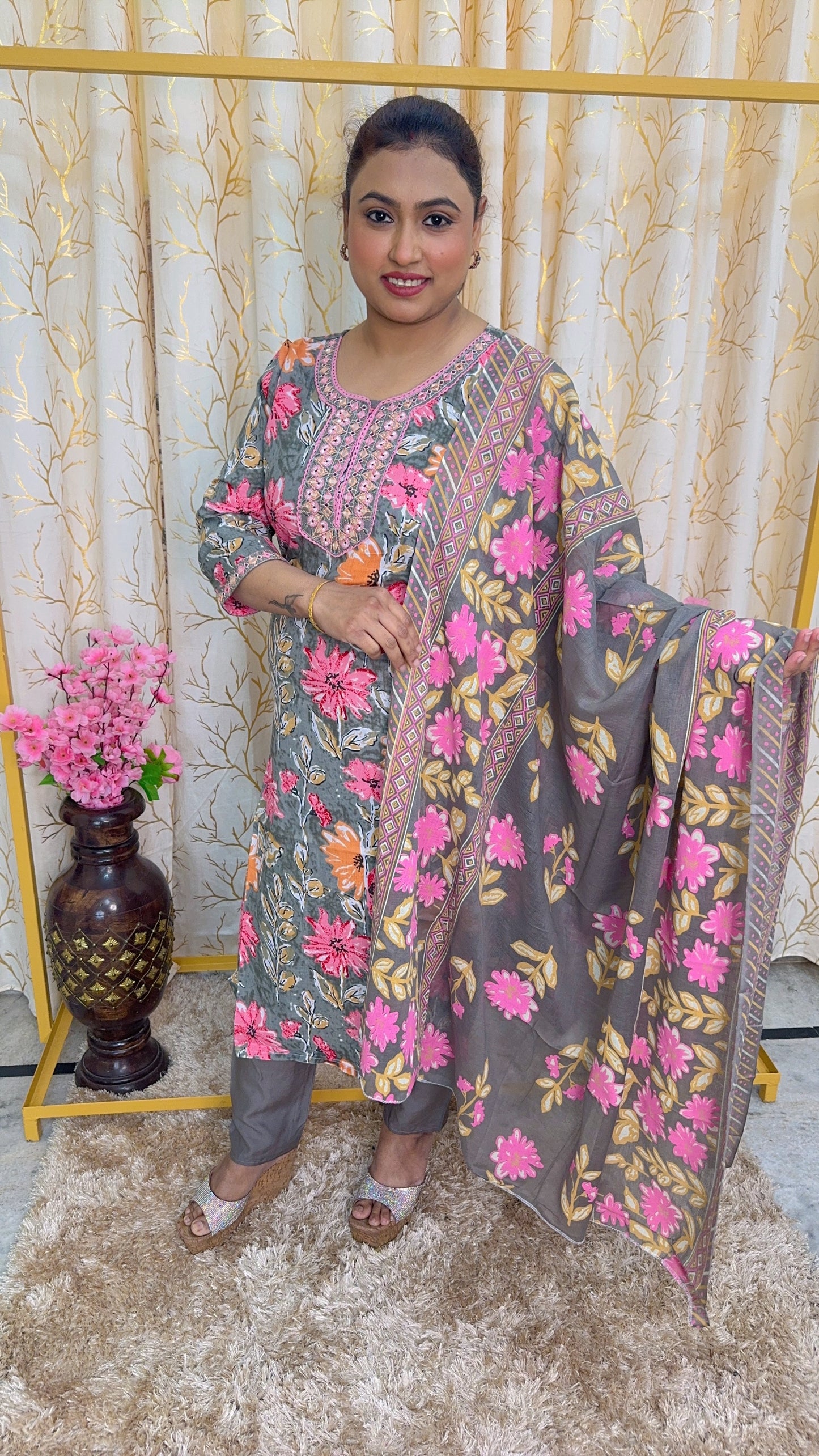 Floral Cotton Suit