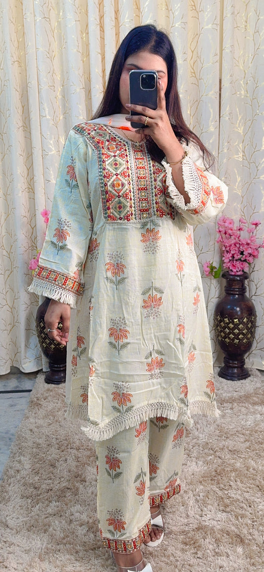 Ellat printed Pakistani Suit With Plazo set
