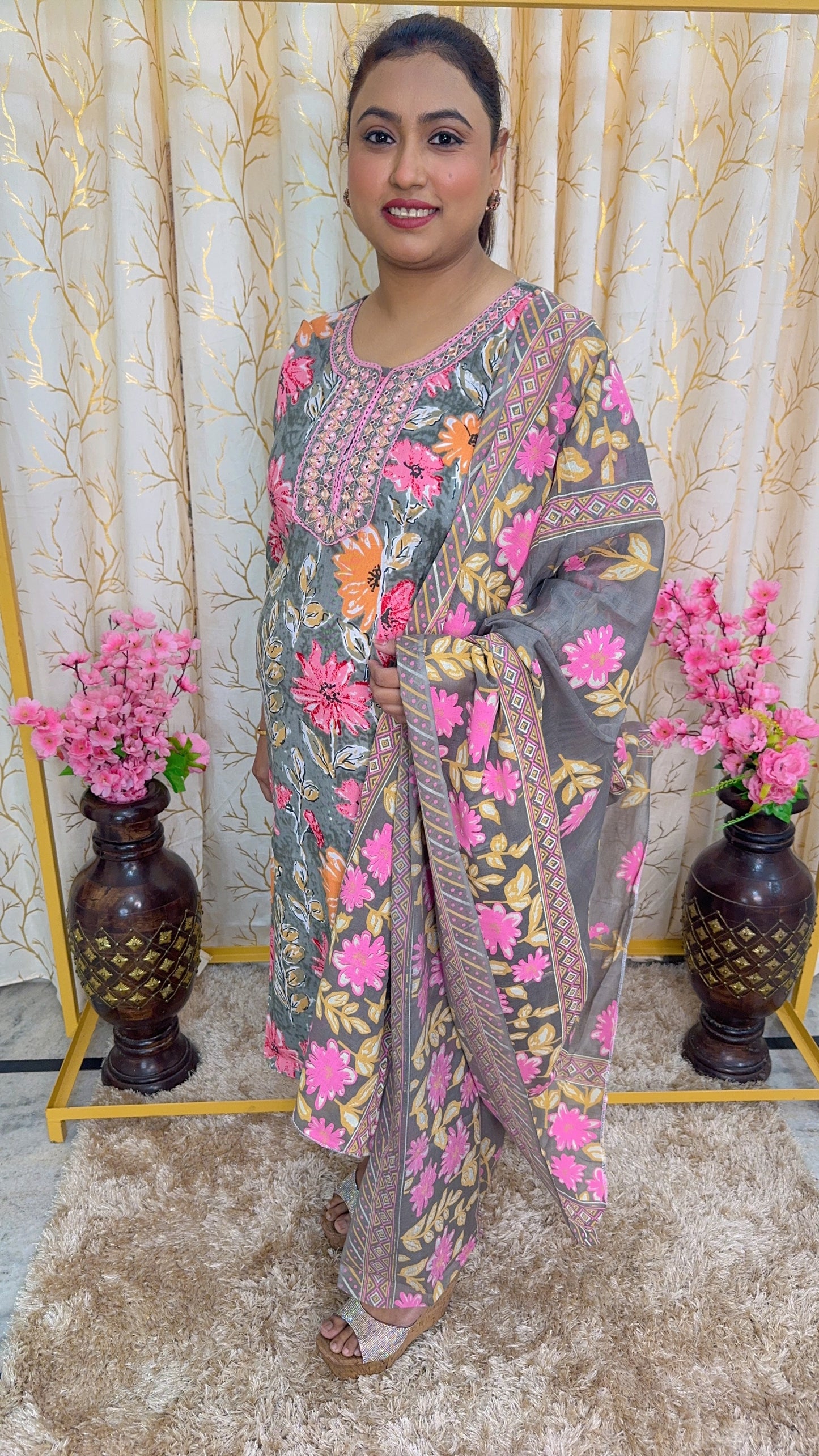 Floral Cotton Suit