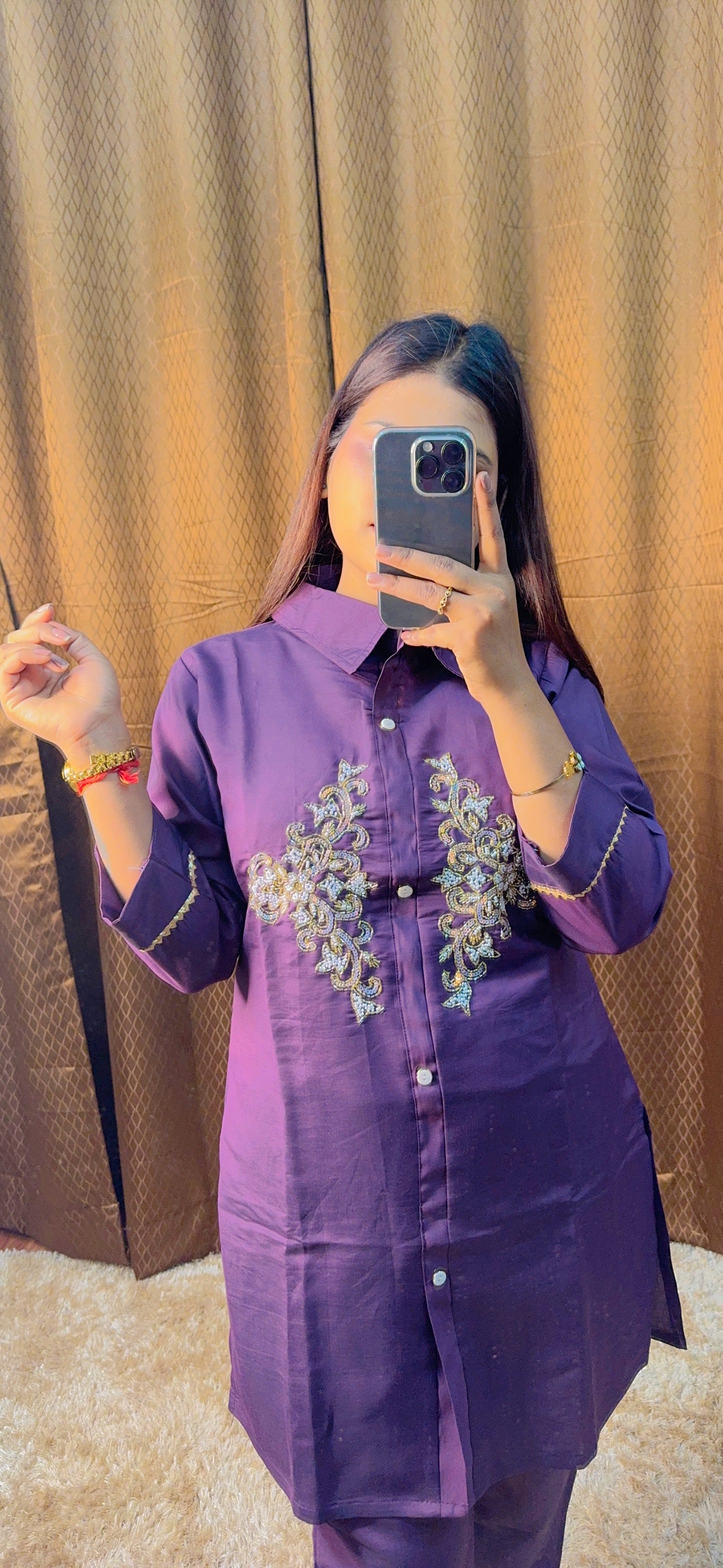 Hand Work Embroidery Silk Cord Set