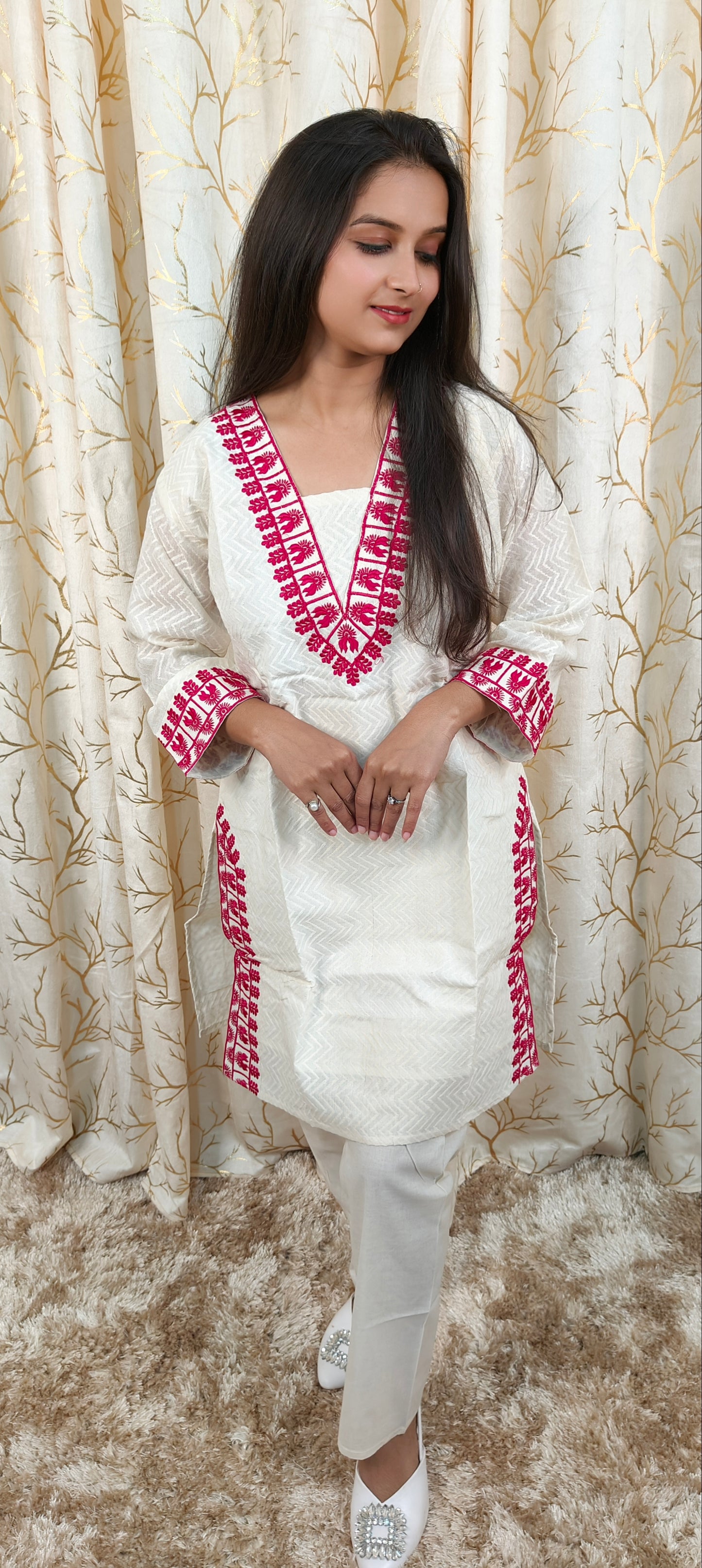 Khadi Cotton Cord set with thread work