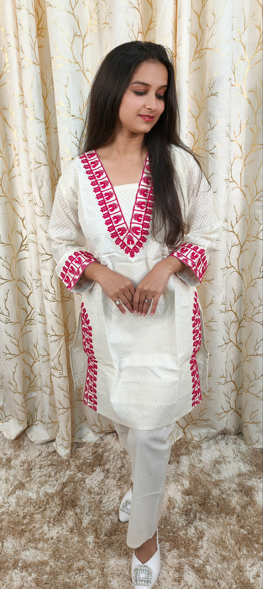 Khadi Cotton Cord set with thread work