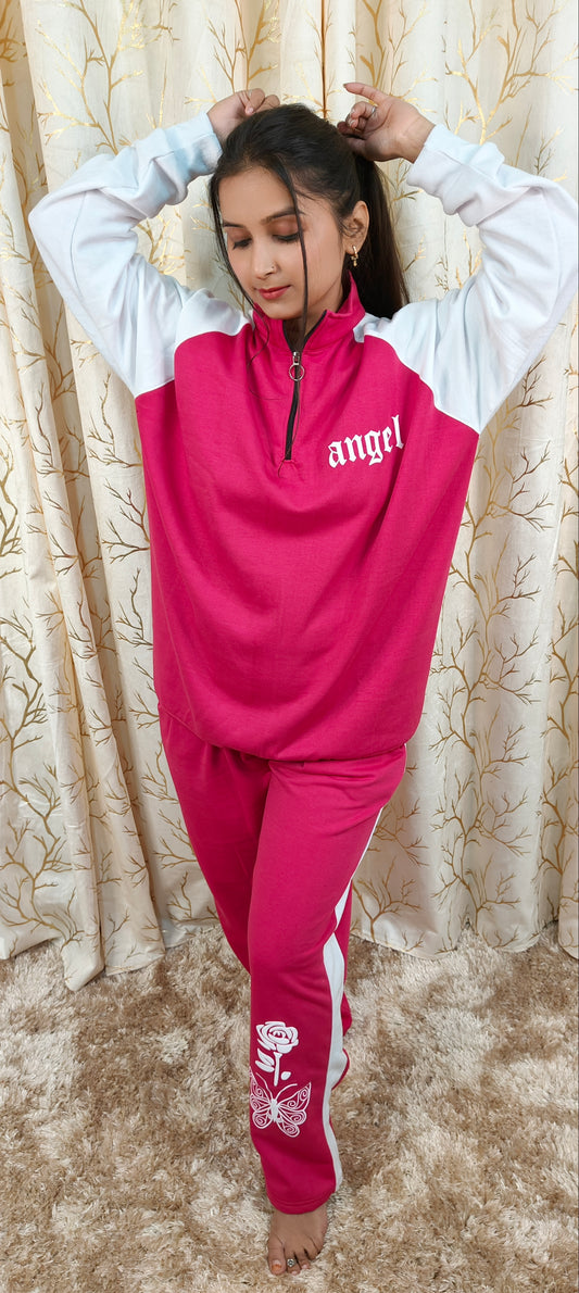 Warm track suit with inside fleece