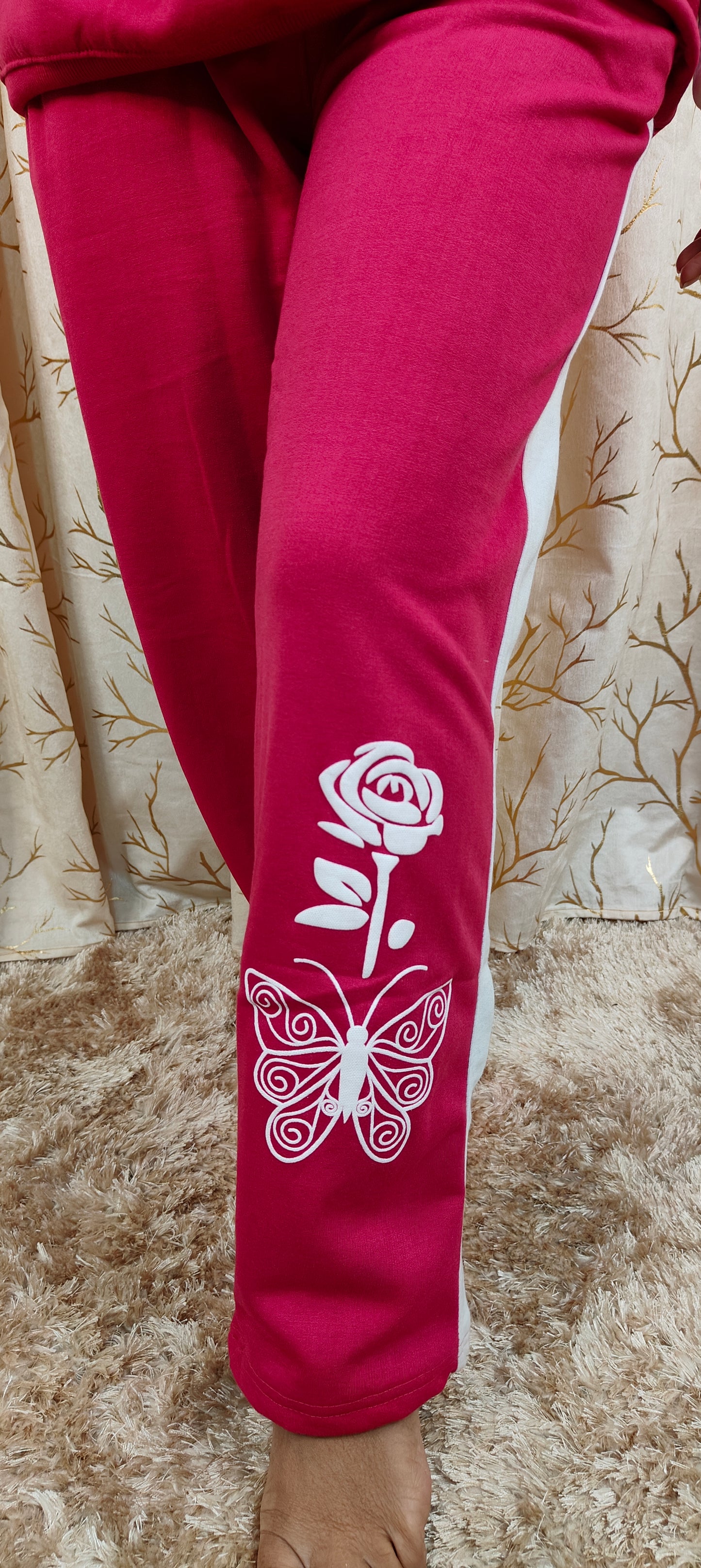 Warm track suit with inside fleece