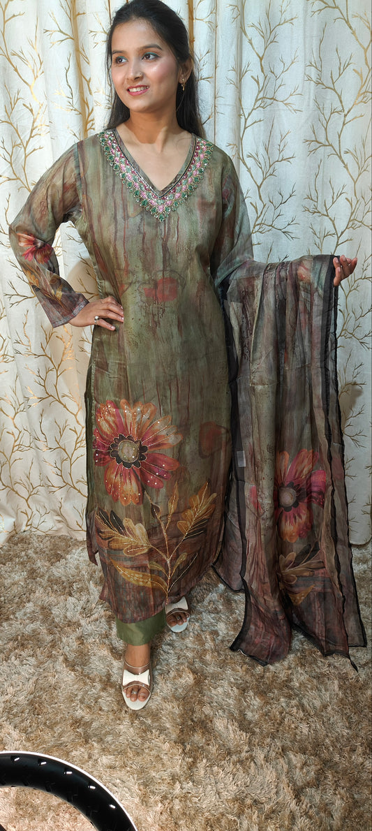 Pure Tissue Organza Suit Set